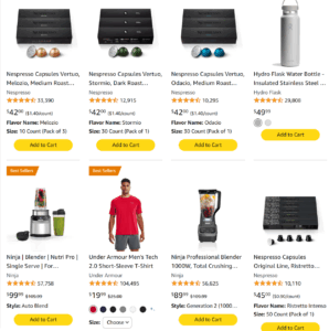 $10 Amazon credit when you buy 3 or more Household items
