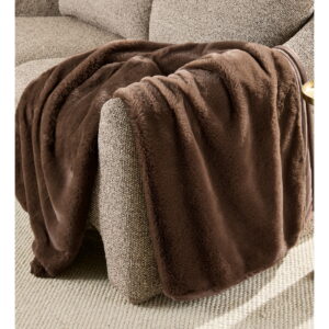 Better Homes & Gardens Brown Faux Fur Throw Blanket Sale