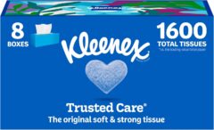 Kleenex Trusted Care Facial Tissues, 8 Flat Boxes, 200 Tissues per Box Sale
