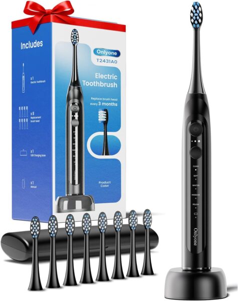 Onlyone Sonic Electric Toothbrush Sale $8.98 Free Shipping from Amazon #deals #amazondeals