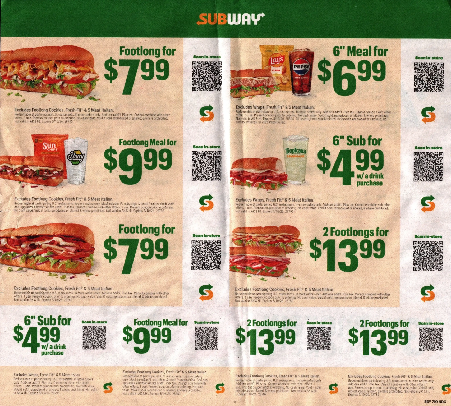 Subway Coupon - 6