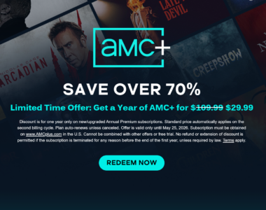 1 Year AMC+ Sale