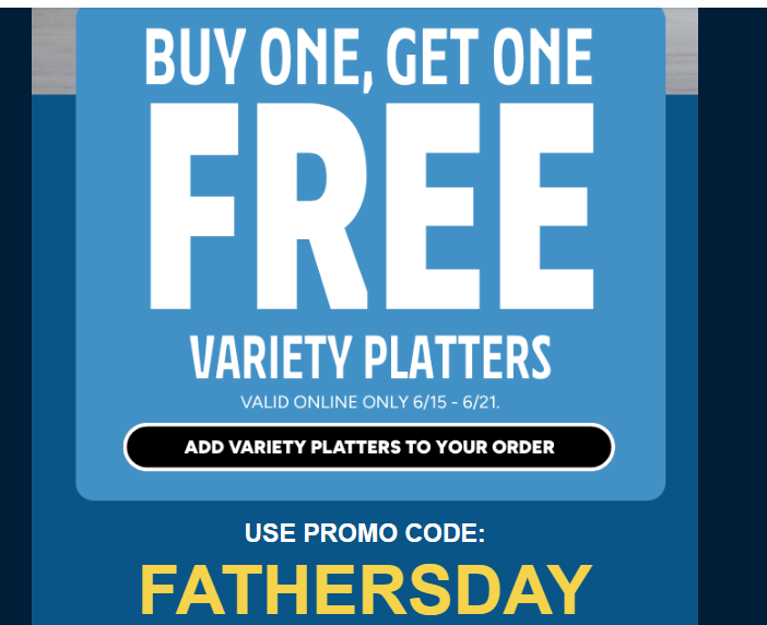 Long John Silver's Coupon - Buy one, Get one Free Variety Platters
Use promo code FATHERSDAY
At participating locations.