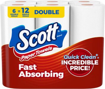 Scott Paper Towels, Choose-A-Sheet, 6 Double Rolls = 12 Regular Rolls Sale