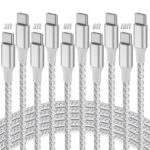 USB C to USB C Cable, 5-Pack [3/3/6/6/10FT] 60W USBC Fast Charging Cable Braided Sale