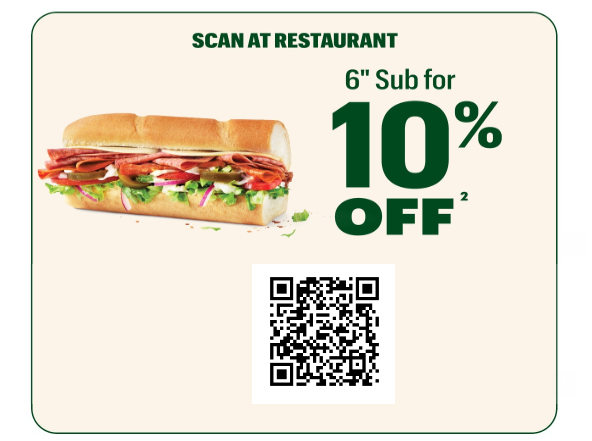 Subway Coupon - 6