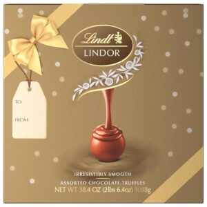 Lindt LINDOR Assorted Chocolate Candy Truffles Gift Box, 90 Count Sale