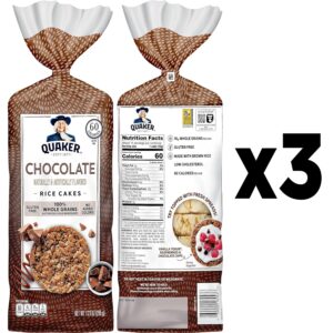 Quaker Large Rice Cakes, Chocolate, 7.23 oz Bags, (3 Pack) Sale