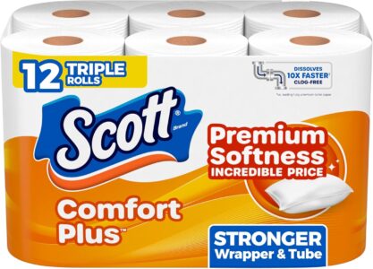 Scott ComfortPlus Toilet Paper, 12 Triple Rolls Sale