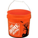 Home Depot 2 gal. Orange Halloween Bucket