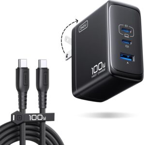 INIU 100W Laptop Charger, Multiport Fast Charging Block with 5ft 100W Cable Sale
