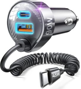 LISEN 90W Car Charger USB C Fast Charging Sale
