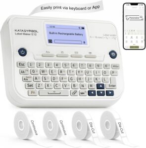 SUPVAN E12 Keyboard & Bluetooth Label Maker