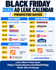 Black Friday 2026 Ad Leak Calendar