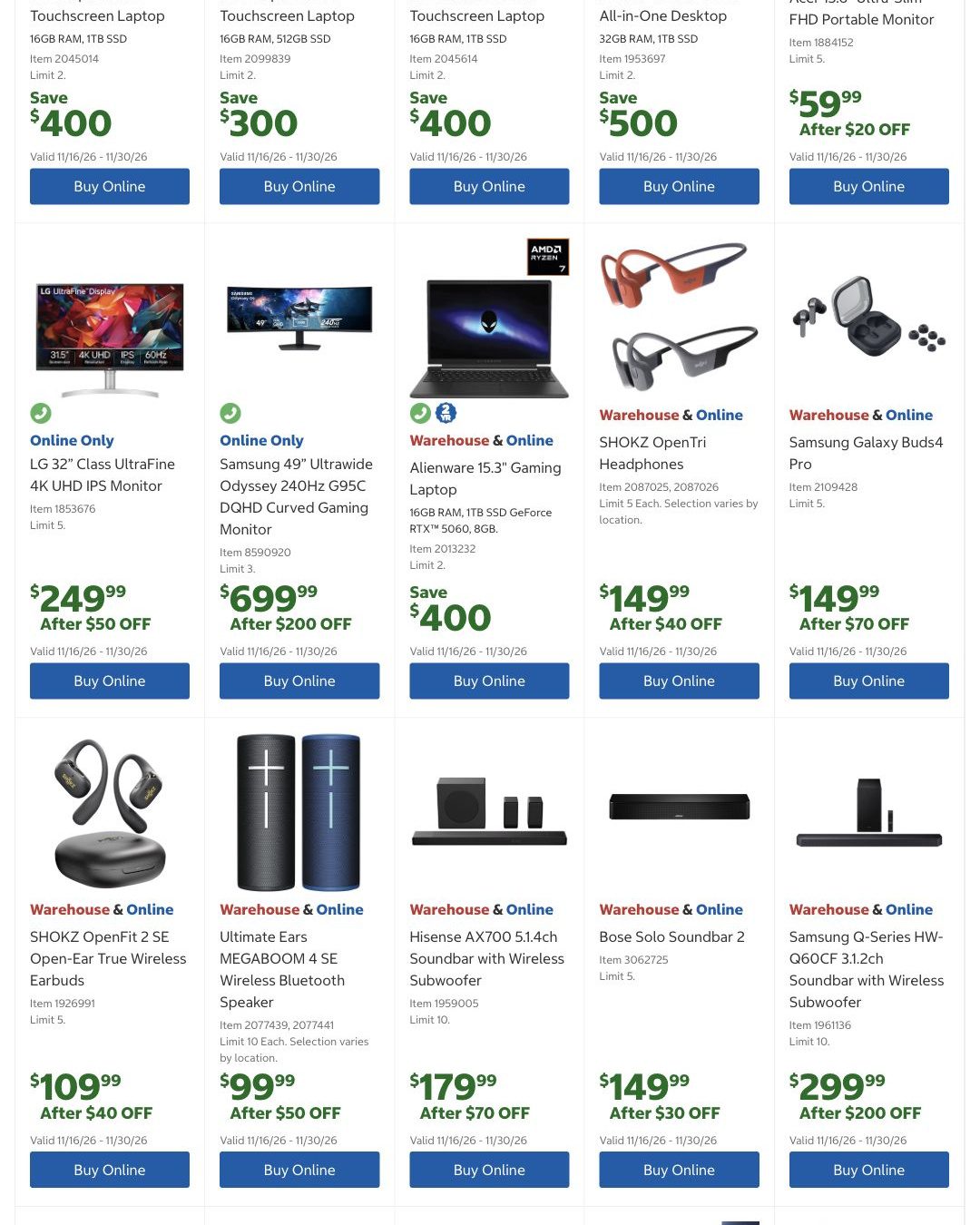 Costco Black Friday 2026 Ad