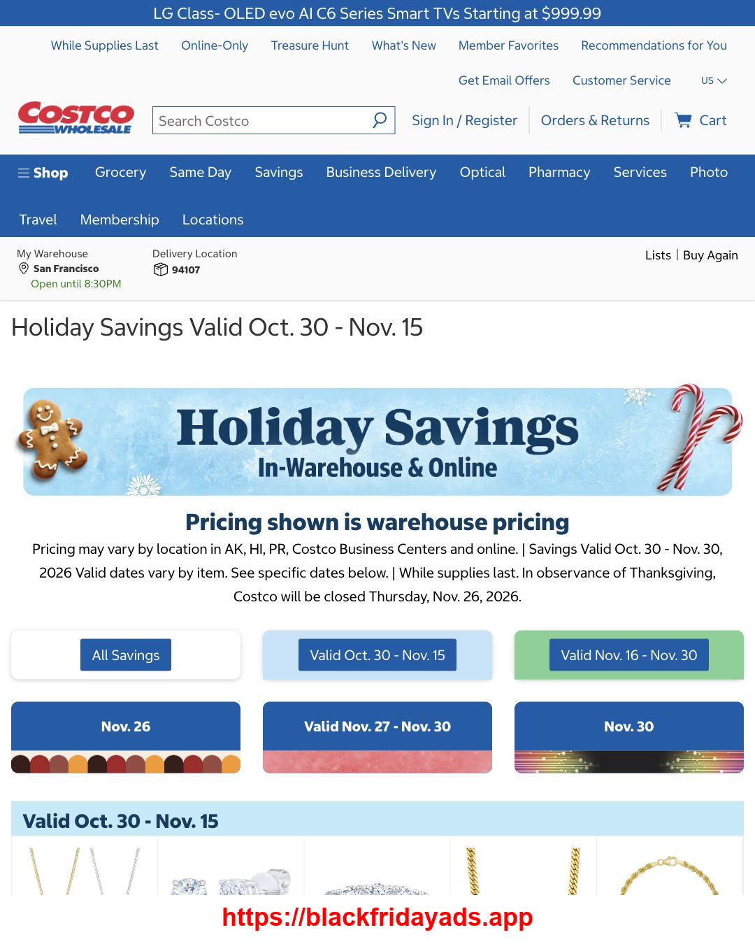 Costco Pre Black Friday 2026 Ad