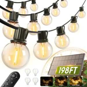 aaddlon 198FT 60LED Solar String Lights Outdoor Waterproof Sale