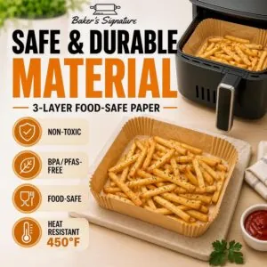 Air Fryer Liners Disposable, Unbleached Parchment Paper Baking Liners 12pc Sale