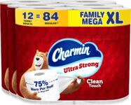 Charmin Ultra Strong Clean Touch Toilet Paper, 12 Family Mega XL Rolls Sale