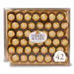 Ferrero Rocher Gourmet Hazelnut Milk Chocolate Gift Box, 42ct 2pk