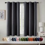 MIULEE Blackout Curtains for Bedroom 2 Panels 40 x 63 Inch Long Dark Grey Sale