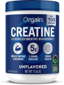 Orgain 5g Creatine Monohydrate Micronized Powder, Unflavored, 100 Servings Sale