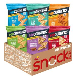 PopCorners Popped Corn Chips, 6 Flavor Variety Snack Pack 20pk