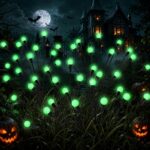 Solar Halloween Decorations (4Pcs 40LED), Green Halloween Solar Lights Sale