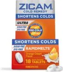 Zicam Ultra Cold Remedy Zinc Rapidmelts, Orange Cream Flavor, 18 Count Sale